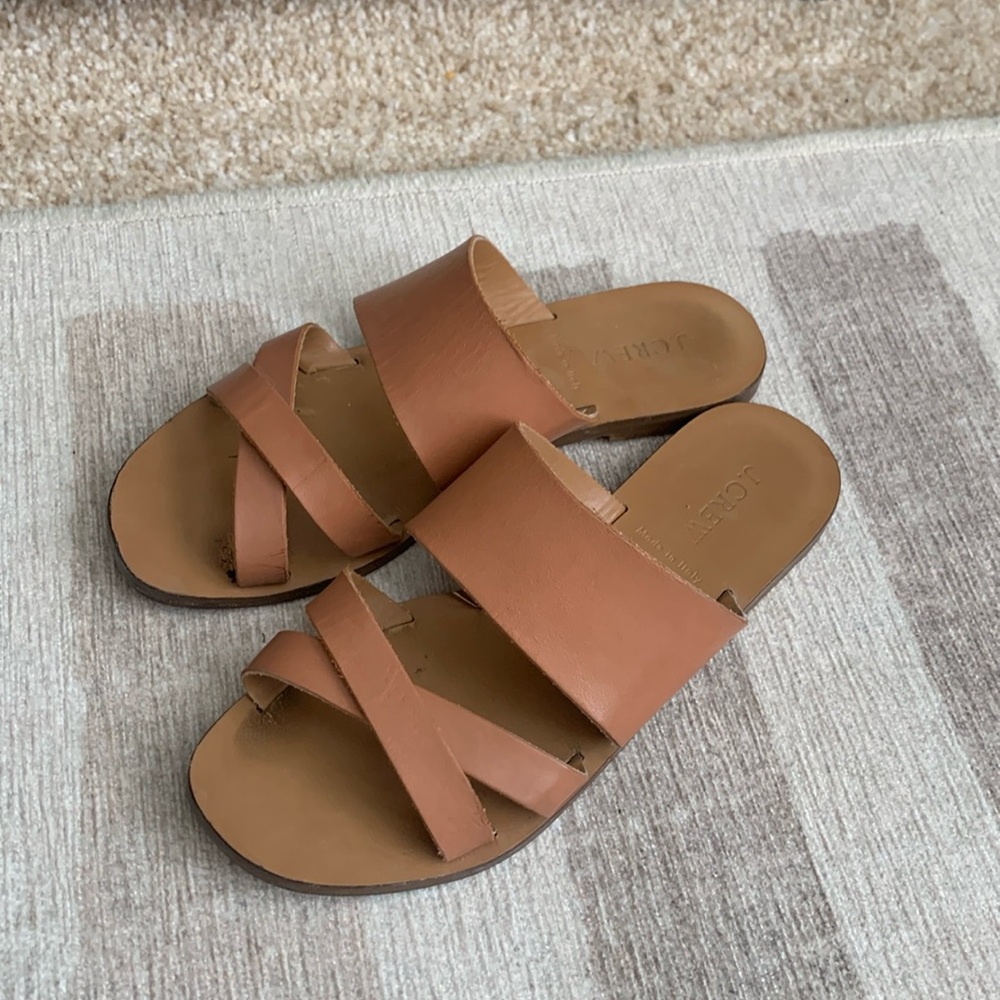 J. Crew Slip On Capri Sandals 8 Nude